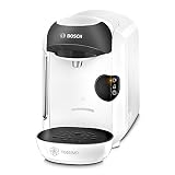 Bosch TASSIMO Vivy TAS1254 - Cafetera multibebidas automática de cápsulas, diseño compacto, color blanco y negro