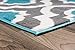 Antep Rugs Kashan King Collection Trellis Polypropylene Indoor Area Rug (Blue/Cream, 5' x 7')
