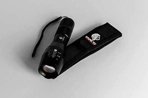 V-1200 LED Tactical Light Kit - Zoom Function and 5 Light Modes with Rechargeable Batteries, Charger, Holster, Car Adapter, Lanyard, Durable Storage Case