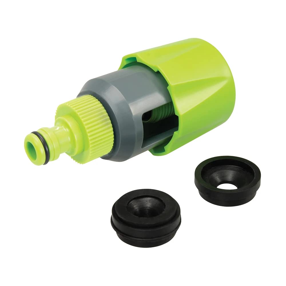 Silverline 710670 Universal Mixer Tap Connector Tap Head 34 mm - 43 mm,Green 375c/ Grey 431c