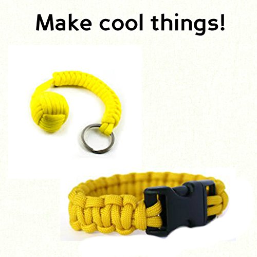 850 Paracord Yellow 100 Feet. Average Test Strength 850.8 Guaranteed