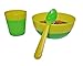 Cool Change Color Changing Cereal Bowl Set, Includes 4 Plastic Bowls and 4 Spoons and 4 Ridged Tumblers, Multicolor