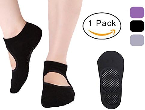 Yoga Socks for Women Non Slip Socks Pilates Ballet Barre Socks with Grips Anti-Skid Sox(Size 5-9)