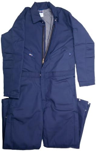LAPCO CIFRNYDK-4XL TL 12-Ounce Duck Flame Resistant Insulated Coverall, Navy