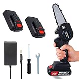 TORRYZA Mini Chainsaw 4-Inch Cordless Power Chain
