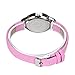 DOVODA Girl Watches Easy Reader Time Teacher Flowers Diamond Pink Leather Watch for Girls