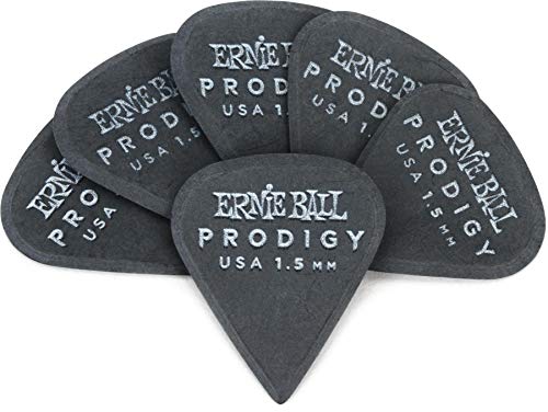 Ernie Ball 1.5 mm Black Sharp Prodigy Picks 6-pack