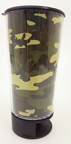 Spit Bud Portable Spittoon Traveler - Fits Cupholder - Virtually Spill Proof - Built in Can Opener and Holder Woodland Camo Design by Spitbud
