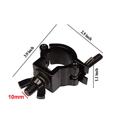 10 Pack Stage Lighting Clamp 1.26-1.38 Inch Lighting Mount Fits 32-35mm OD Pipe Duty 165lb Hook Clamp TUV Certified