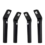 Morvat Solar Motion Sensor Lights for Outdoor Pathway Lighting, LED Landscape Lights, Solar Pathway Lights Outdoor, Black, 60 Lumens, Pack of 4