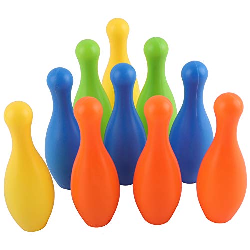 image for Toy Bowling Play Set Deluxe for Children Children's Colorful 12 Piece 