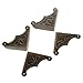 dophee Antique Brass Jewelry Box Corner Cover, Decorative Chest Table Desk Photo Frame Panal Corner Protector Guard Edge Cover, 2.2