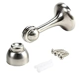 Rok Hardware Magnetic Door Stop Holder 3 Inches (Brushed Nickel, 1 Pack)