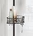 mDesign Bathroom Shower Storage Constant Tension Corner Pole Caddy - Adjustable Height, 4 Positionable Baskets - for Organizing and Containing Hand Soap, Body Wash, Wash Cloths, Razors - Bronze