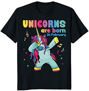 Dabbing Unicorn Birthday Shirt Unicorns Are Born February