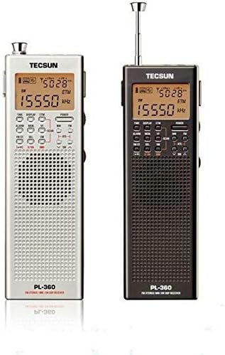 TECSUN PL360 Portable AM FM Shortwave PLL DSP ETM SW MW LW Pocket Digital Radio Receiver - Black