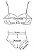 EVALESS Womens Cross Double Colored Padded Push Up Halter Bikini Swimsuit (FBA)
