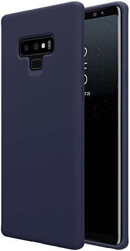Galaxy Note 9 Case, Liquid Silicone Gel Rubber Matte Anti Scratch Thin Ultra Slim Case Fit with Soft Microfiber Lining Shock Absorbing Full Protective for Samsung Galaxy Note 9 2018 Newest (Blue)