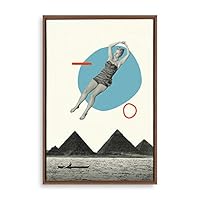 Framed Canvas Wall Art Abstract Colorful Canvas Prints Home Artwork Decoration for Living Room,Bedroom - 16x24 inches