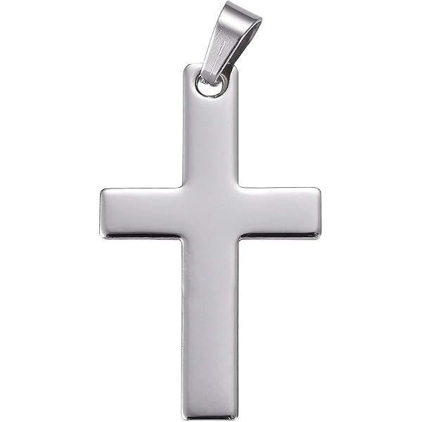 Kissitty 100pcs 304 Stainless Steel Tiny Size Solid Polished Cross