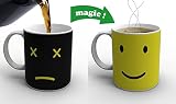 Cozyswan® Alat calidad de calor de cambio de color de taza de café, muy magia , cerámica, negro