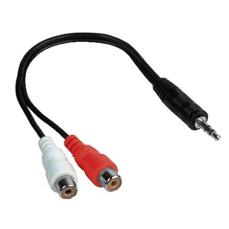 Hama Audio-Adapter (Klinkenstecker 3,5 mm Stereo - 2 x Cinch-Kupplung, 0,1 m)