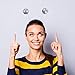 Blulu 6 Pieces Silver Martian Antenna Headband Alien Headband Boppers Head Boppers for Halloween Cosplay costume Party Decoration