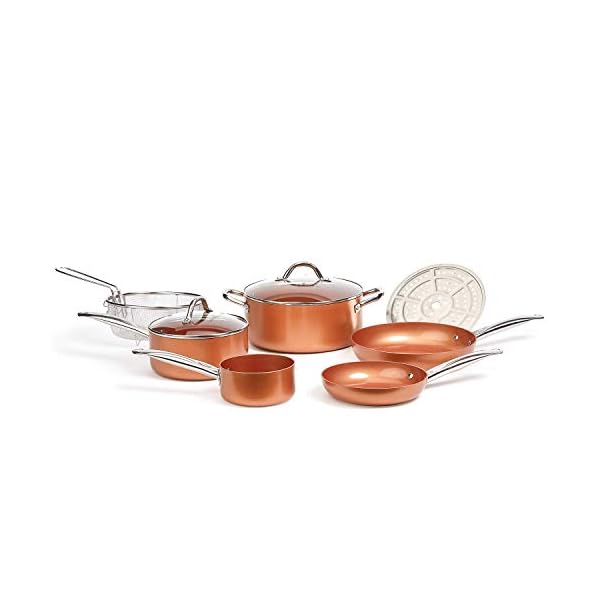 Copper-Chef-Cookware-9-Pc-Round-Pan-Set-Aluminum-and-Steel-with-Ceramic-Non-Stick-Coating-Cookware-Set-Includes-Lids-Frying-and-Roasting-Pans-Accessories-Pots-and-Pans-Set Copper Chef Cookware 9-Pc. Round Pan Set, Aluminum and Steel with Ceramic Non-Stick Coating Cookware Set, Includes Lids…