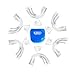 EZGO Pack of 2 Thermo-molding Custom Fitting Dental Teeth Whitening Trays with Storage Case, Boil & Bite Bleaching Trays for Teeth Whitening Gel