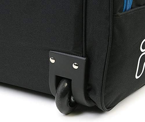 Fila 7-Pocket Large Rolling Duffel Bag, Black/Blue, One Size 6 Fila 7-Pocket Large Rolling Duffel Bag, Black/Blue, One Size