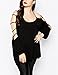 Dokotoo Womens Plus Size Overlay Hammock Cut out Swing Arm Blouse Tops X-Large Black