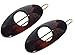 Parcelona French Eyelet Tortoise Shell Brown Small Celluloid Acetate with Snap on Hair Pin Barrette Clip for Girls - 2 Pieces