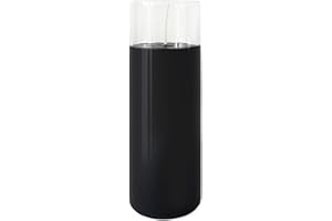 7-Day Long Fragrance Free Black Candle - Eco-Friendly Wax - High Boron Glass Container - for Religious Prayers, Party Decorat