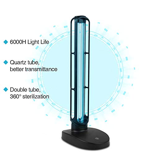【US Quickly Shipping】38W UV-C Light, Ultravioet Dis1nfection Lamp with Remote Control 3-Timer, Ultravioet Ster1lizer with Ozon for Living Room Bedroom Household Kitchen Hotel Office