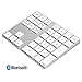 Cateck Bluetooth Numeric Keypad, Aluminum Wireless Bluetooth 34-Key Number pad with Multiple Shortcuts for Computer Laptop Windows Surface Pro Apple iMac iPad Android Tablet Smartphone- Silver