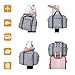 WANDF Foldable Travel Duffel Bag Luggage Sports Gym Water Resistant Nylon (C-Light Grey Denis)