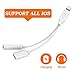 Headphone Adapter for iPhone 7 Earphone Dongle 3.5mm Jack AUX Cable Audio Adaptor Splitter for iPhone 8/7Plus/8Plus/X/XR/XS max Music & Charge Headset Cable Convertor Accessories Support iOS 12-Whitethumb 2
