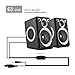 RECCAZR Computer Speakers with Surround Sound 2.0CH USB Wired Powered Multimedia Speaker for Desktop/TV/PC/Laptops/Smart Phone Built-in Four Loudspeaker Diaphragm (Gray)