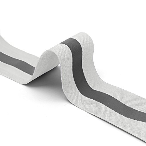 High Visibility Reflective Tape Strip, Fabric Florescent Reflective Safety Tape Sew-on Warning Safety Trim (White, 0.98in0.39in) - Thumbnail 2