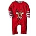 Big Elephant Baby Girls' 1 Piece Elk Christmas Romper Pajama Clothes H23, Red, 3-6 Months