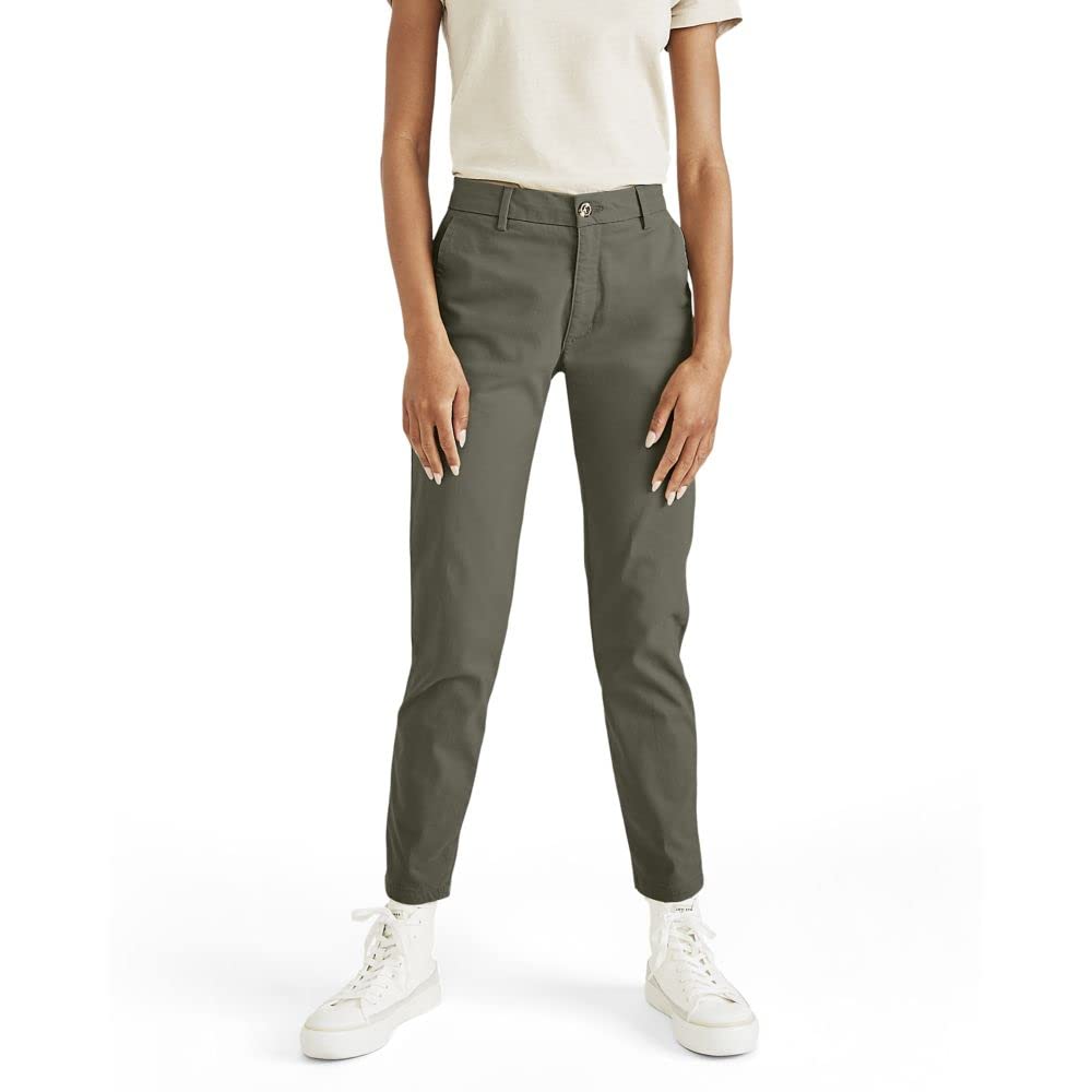 Dockers Women’s Skinny Fit Weekend Chino Pants, Camo Green, 29