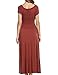 Meaneor Women Boho Cap Sleeve Smocked Waist Tiered Renaissance Summer Maxi Dress Maroon XL