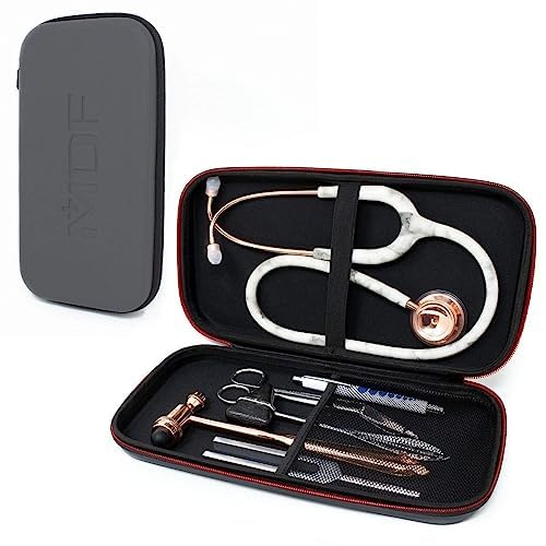 MDF Instruments, Hard Case for Classic Cardiology, MD One & Acoustica Stethoscopes, Reflex Hammers, Sphygmomanometers, Penlights - Mesh Pocket for Doctor & Nurse Accessories - Medium (MDFSCM12)