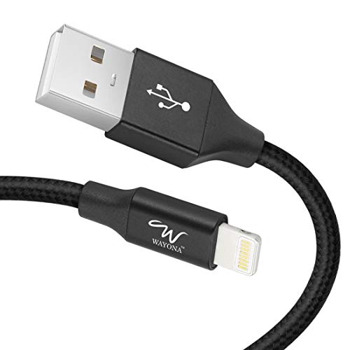 Wayona Nylon Braided (2Pack) USB Syncing and Charging Cable sync and Charging Cable for iPhone, Ipad, (3FT+6FT Pack of 2