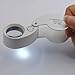 NYKKOLA 40X Illuminated Jewelers Eye Loupe Magnifier, Foldable Jewelry Magnifier with Bright LED Light for Gems, Jewelry, Rocks, Stamps, Coins, Watches, Hobbies, Etc