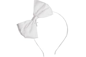 WOWSER First Communion Headband, Girl Hair Accessory, Religious Bow and Cross Headband, One Size Fits Most