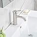VCCUCINE Contemporary Single Handle Brushed Nickel Bathroom Faucet, Laundry Vanity Sink Faucet With Two 3/8