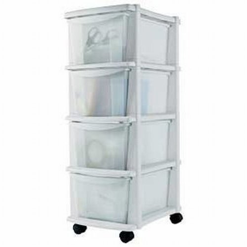 HOME 4 Drawer White Plastic Tower Storage Unit Buy Online in UAE