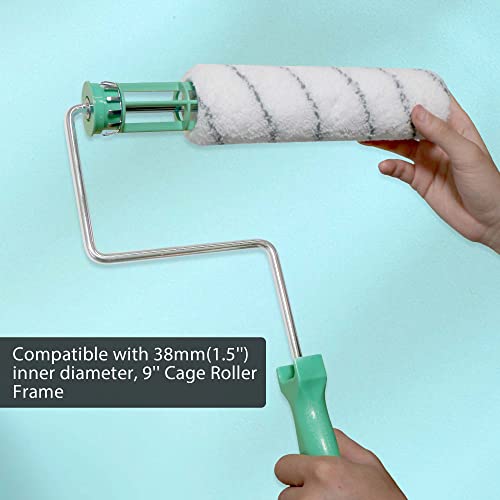 skylineDIY 9" x3/8" Paint Roller Covers, Pack of 3, Micro Fiber Paint