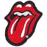 Men's Rolling Stones Classic Tongue Embroidered Patch Red
